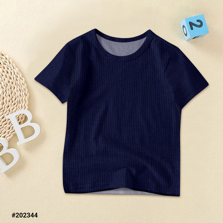 Navy Ribbed Bamboo Fabric Baby Clothing - Soft & Stretchy