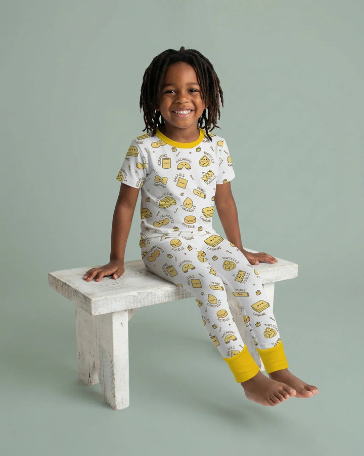 Kawaii Pasta Two Piece Short Sleeve Pajama Set