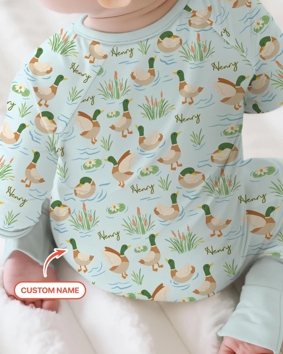 Personalized Mallard Duck Bamboo Convertible Zippy
