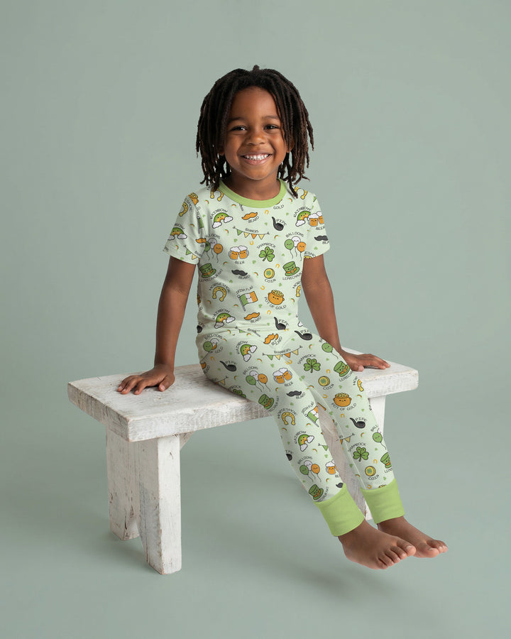 Zweiteiliges, kurzärmliges Pyjama-Set mit Marienkäfern