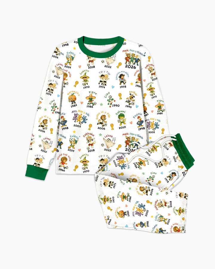 Soccer cup Mascots Bamboo Men's Pajama Set