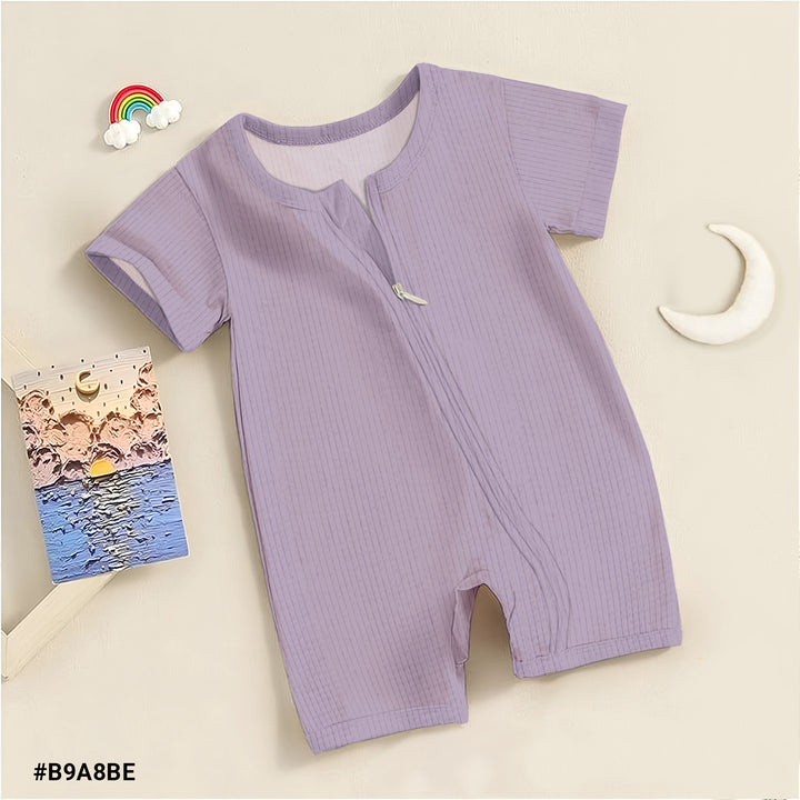 Taro Ribbed Bamboo Fabric Baby Clothing - Soft & Stretchy