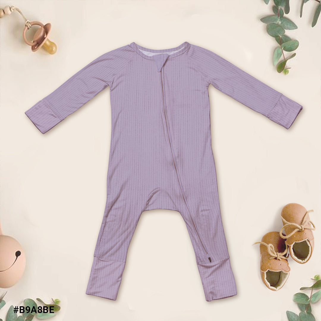 Taro Ribbed Bamboo Fabric Baby Clothing - Soft & Stretchy
