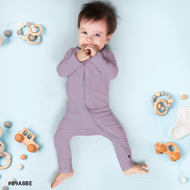 Taro Ribbed Bamboo Fabric Baby Clothing - Soft & Stretchy