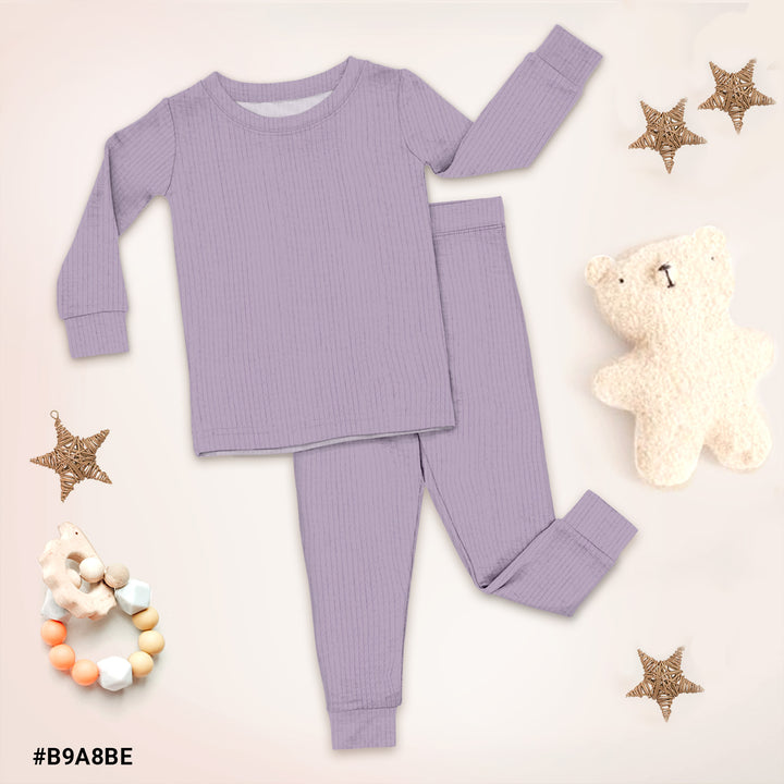 Taro Ribbed Bamboo Fabric Baby Clothing - Soft & Stretchy