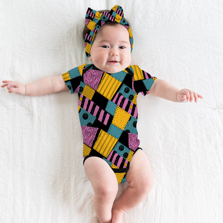 Halloween Patchwork Cartoon Bodysuit