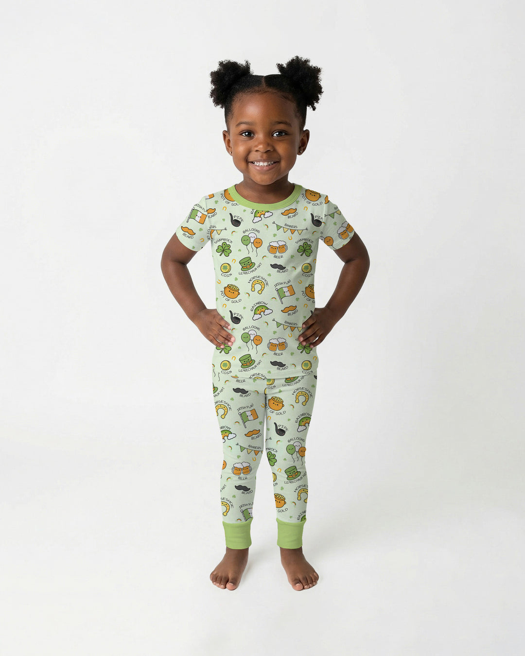 Zweiteiliges, kurzärmliges Pyjama-Set mit Marienkäfern
