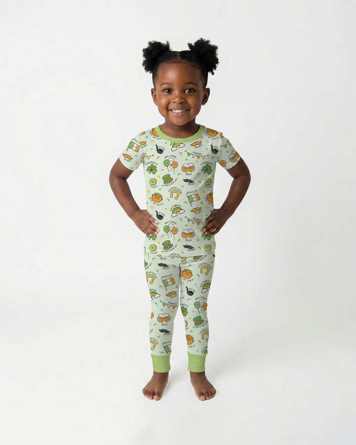 Zweiteiliges, kurzärmliges Pyjama-Set mit Marienkäfern