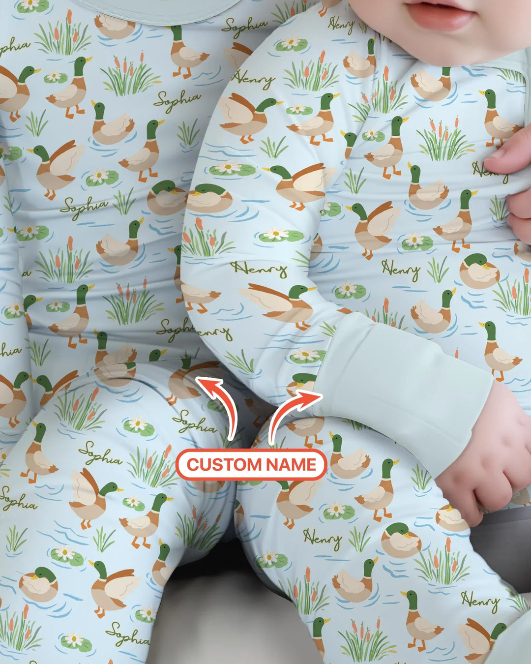 Personalized Mallard Duck Bamboo Convertible Zippy