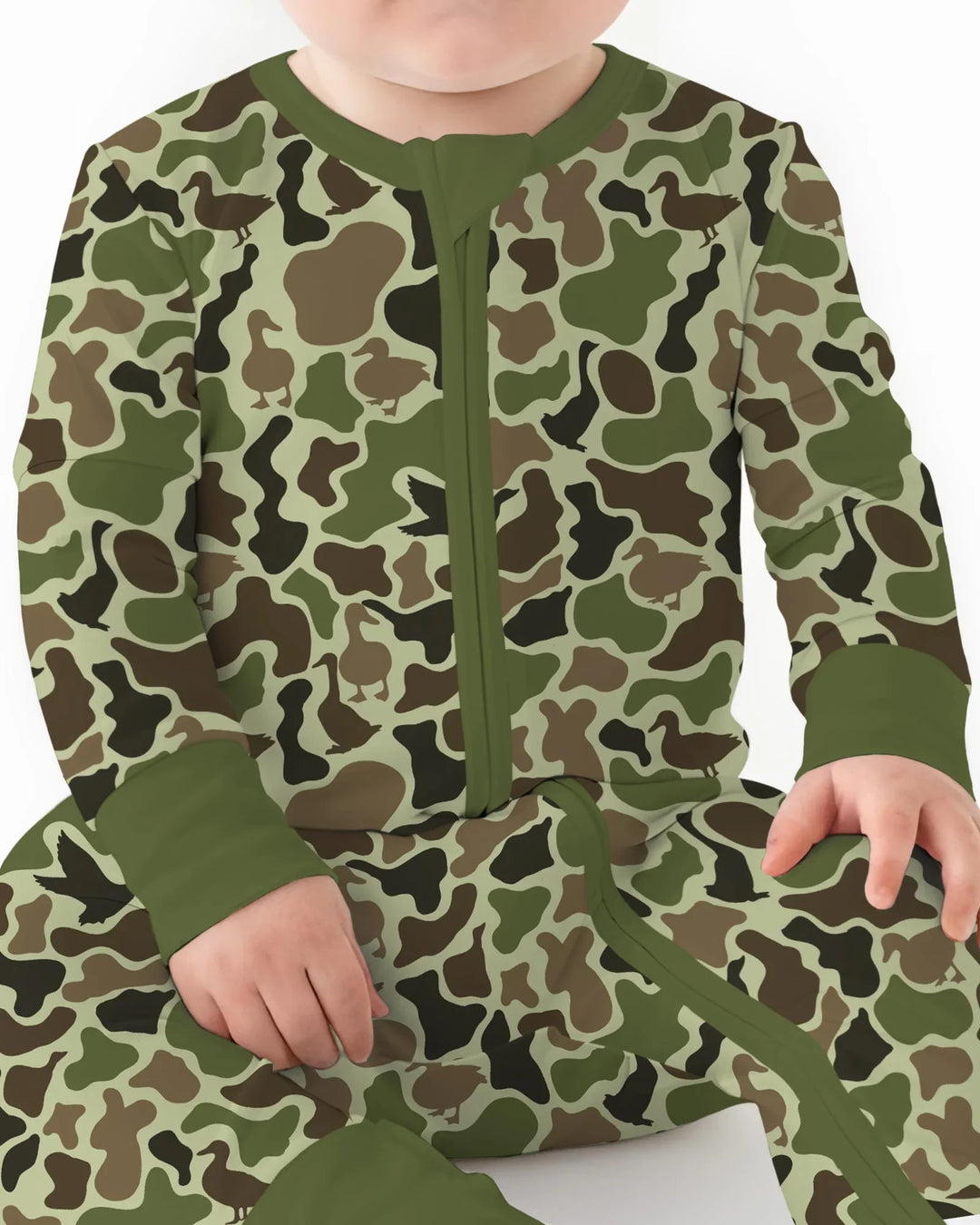 Mallard Duck Hunting Camouflage Bamboo Convertible Zippy