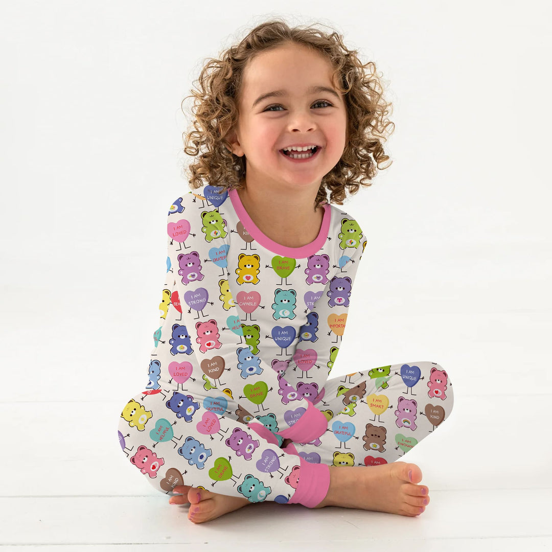Rainbow Bears Affirmation Two Piece Long Sleeve Pajama Set