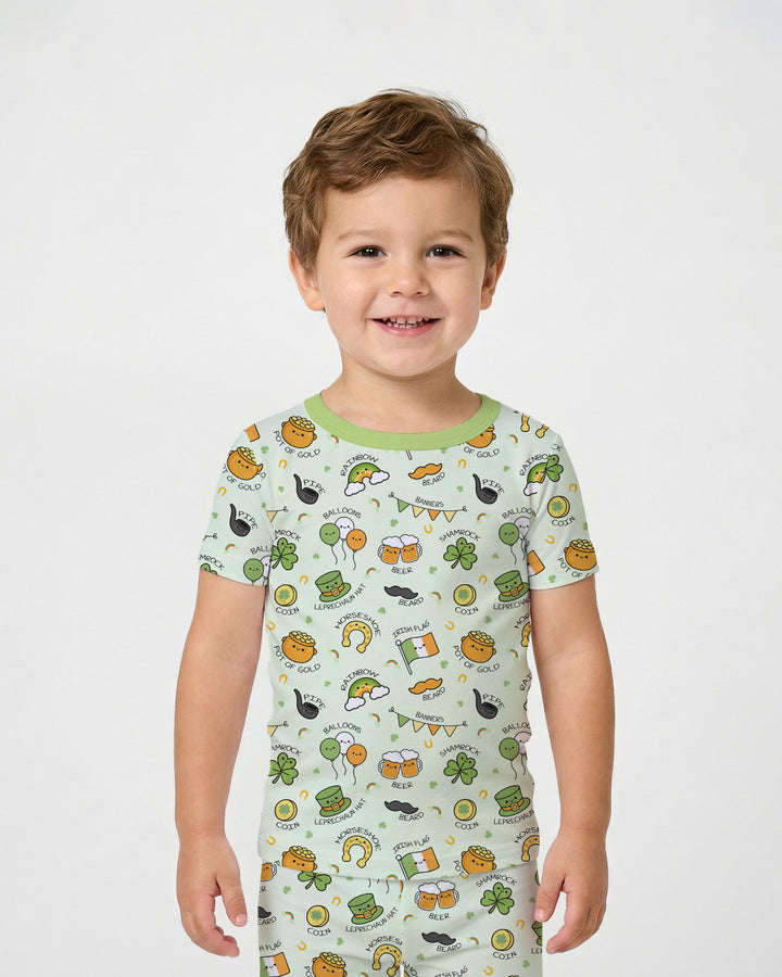 Zweiteiliges, kurzärmliges Pyjama-Set mit Marienkäfern