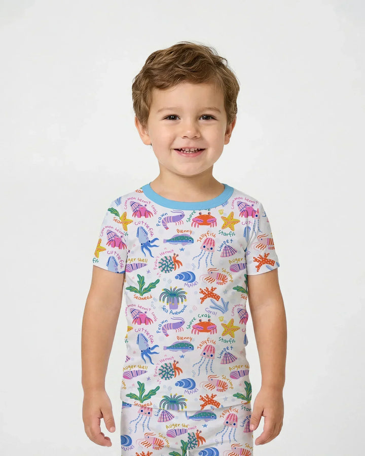 Zweiteiliges, kurzärmliges Pyjama-Set mit Marienkäfern