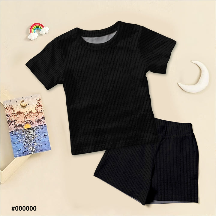 Midnight Ribbed Bamboo Fabric Baby Clothing - Soft & Stretchy