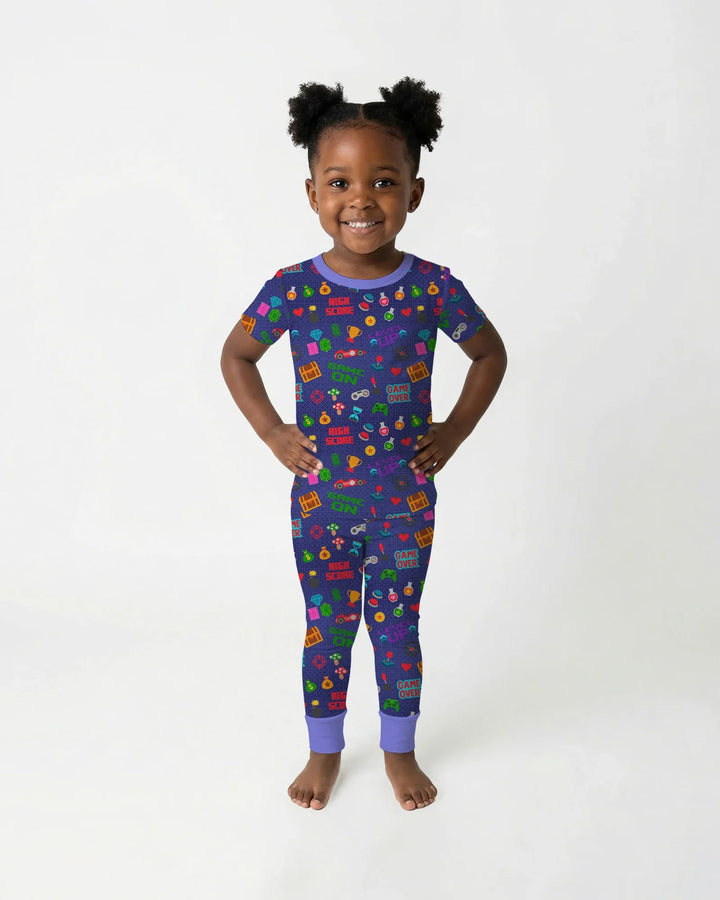Gamer Mode On Family Matching Bamboo Two Piece Short Sleeve Pajama Set
