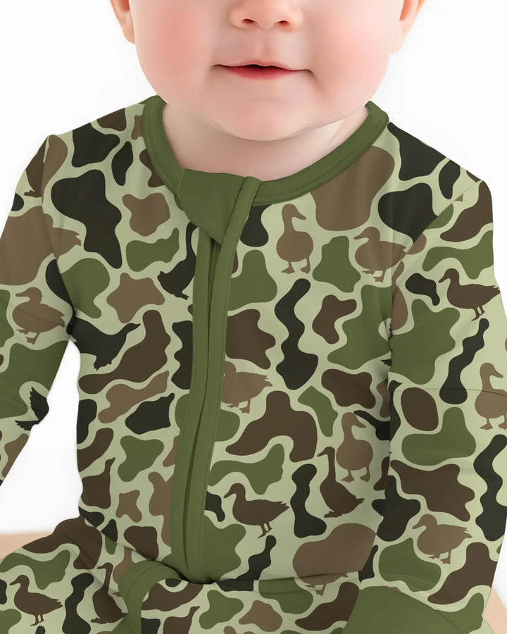 Mallard Duck Hunting Camouflage Bamboo Convertible Zippy