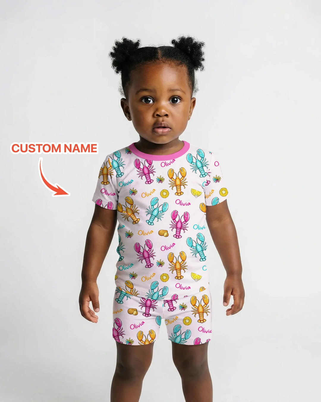 Zweiteiliges Pyjama-Set mit kurzen Ärmeln und Shorts im Sommer-Design