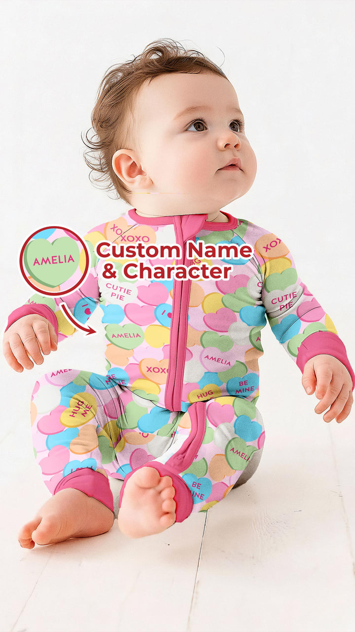 Valentine Candy Crush Family Matching Convertible Zippy