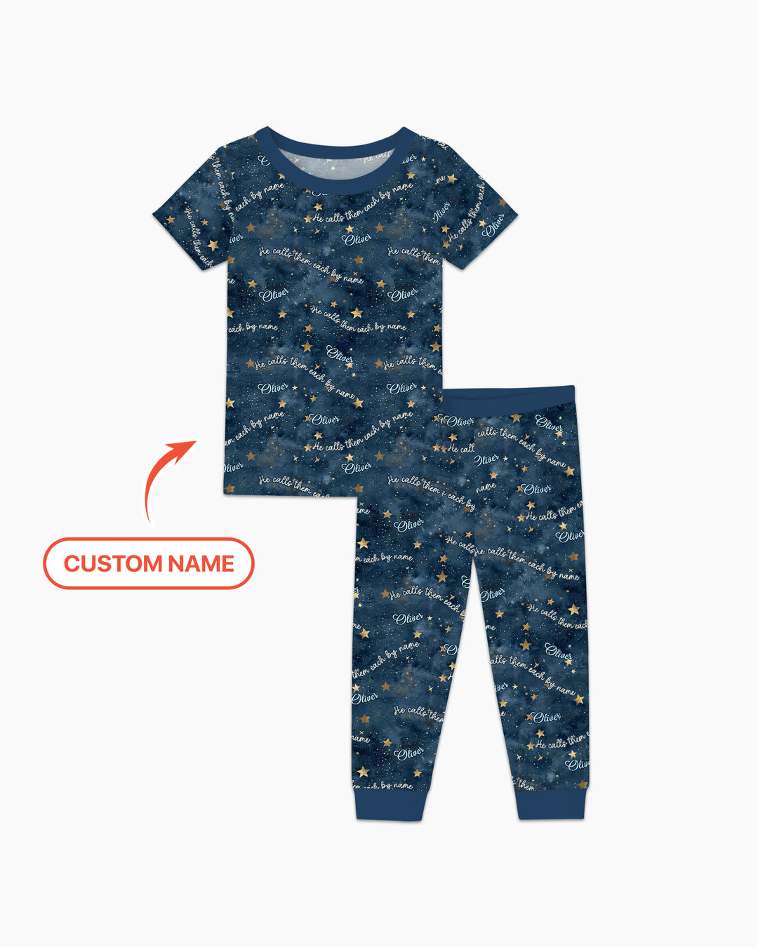 Called By Name — Personalized  Bamboo Two Piece Short Sleeve Pajama Set