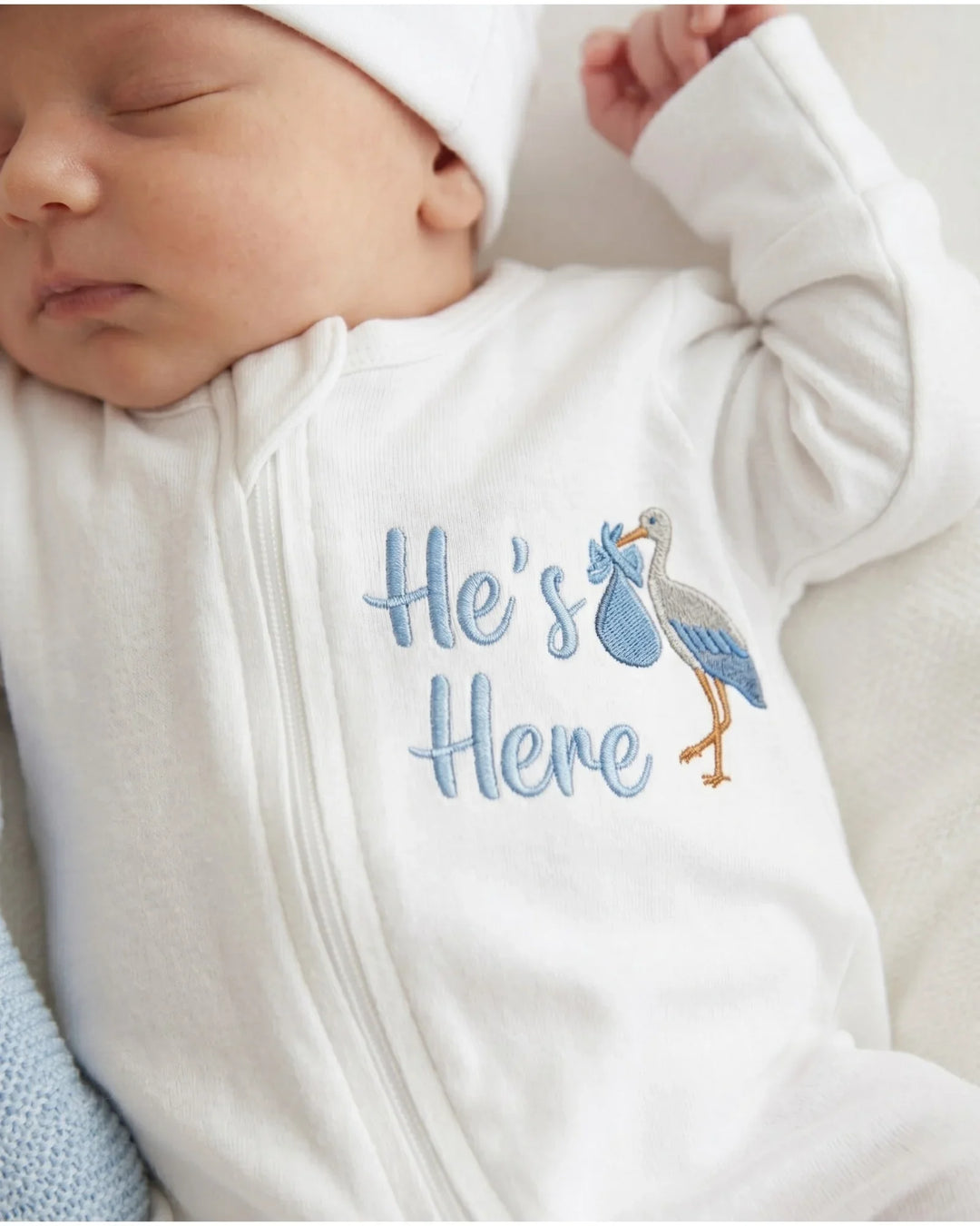 Gerippte Babykleidung mit individuellem Foto - Weich &amp; Skizzenhaft