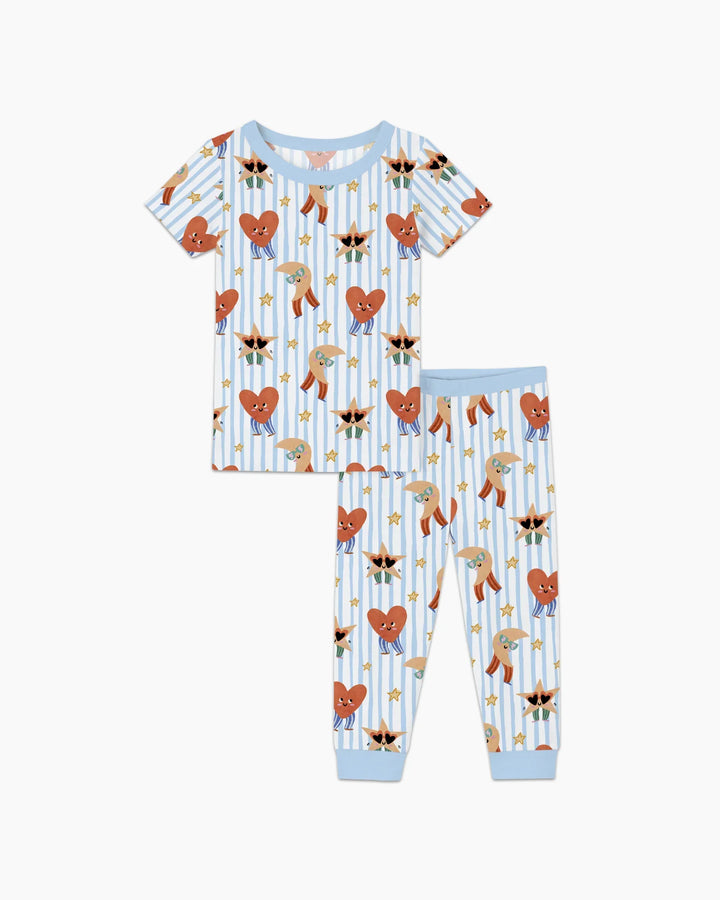 Dance More Dances Bamboo Two Piece Short Sleeve Pajama Set