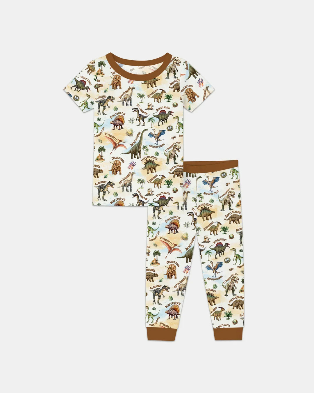 Dino Discovery Bamboo Two Piece Short Sleeve Pajama Set