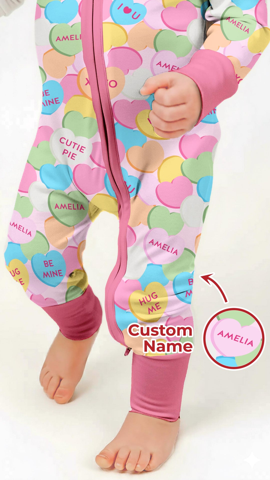 Valentine Candy Crush Family Matching Convertible Zippy