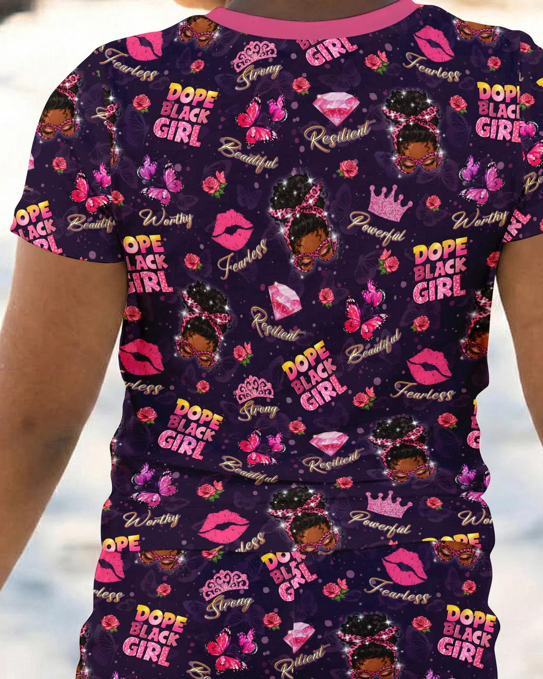 Zweiteiliges, kurzärmliges Pyjama-Set mit Marienkäfern