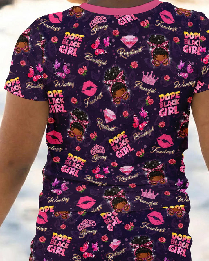 Zweiteiliges, kurzärmliges Pyjama-Set mit Marienkäfern