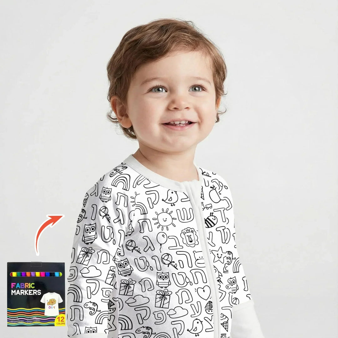 Gerippte Babykleidung mit individuellem Foto - Weich &amp; Skizzenhaft