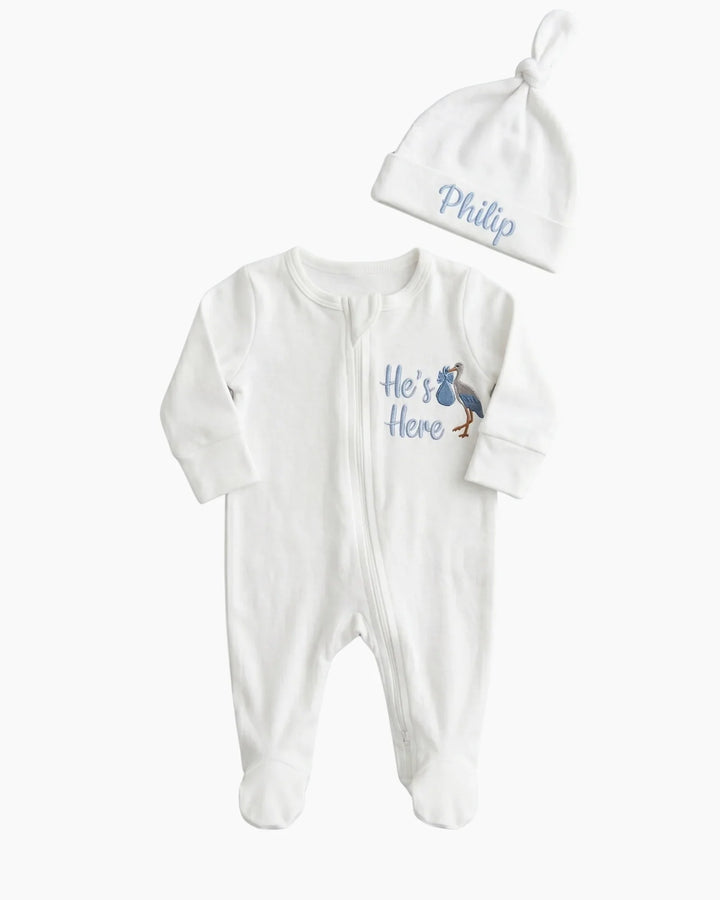 Gerippte Babykleidung mit individuellem Foto - Weich &amp; Skizzenhaft