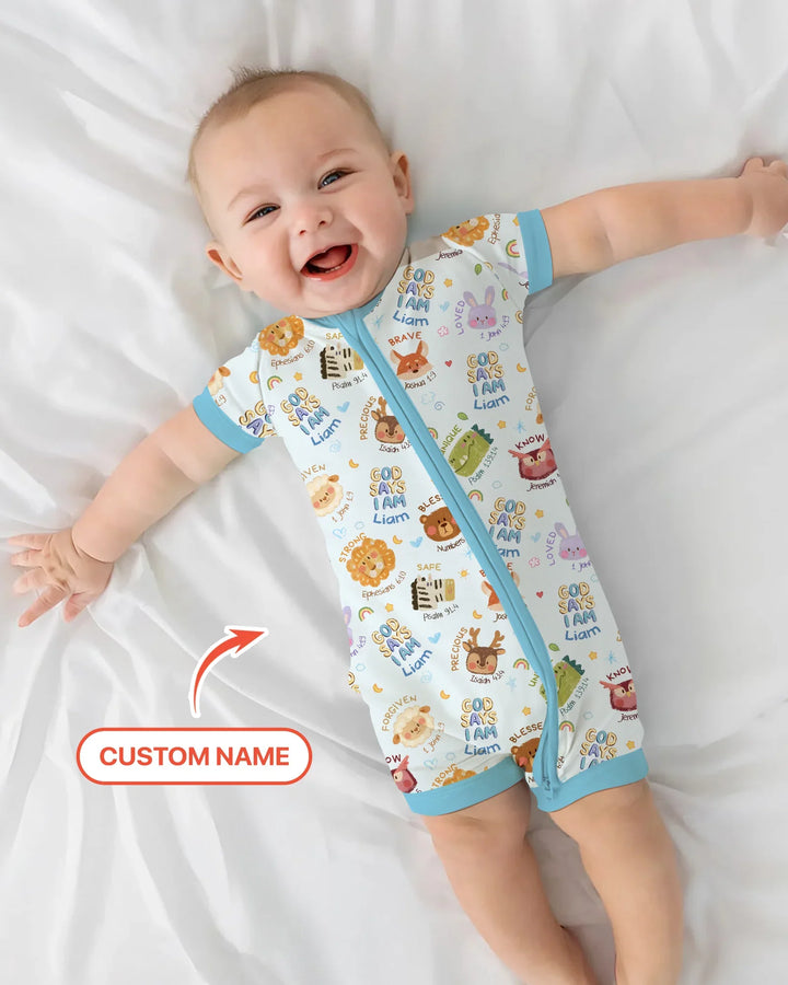 God Says I Am — Little Flock Custom Name Shorty Zippy