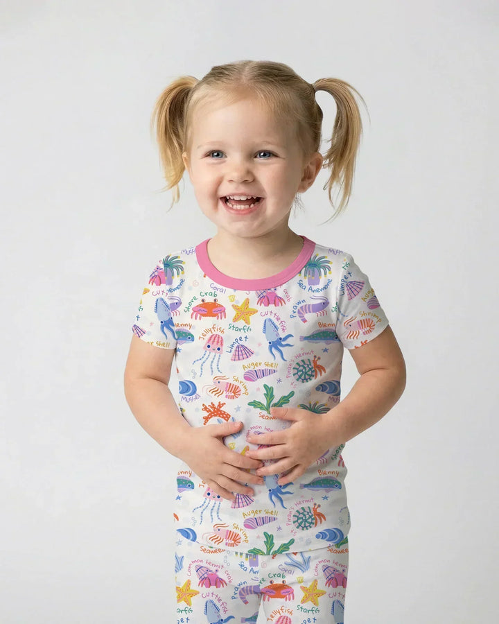 Zweiteiliges, kurzärmliges Pyjama-Set mit Marienkäfern
