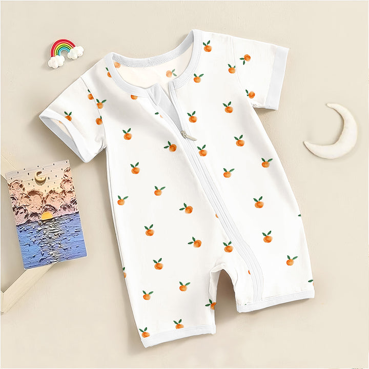 Bamboo Orange Fruit Pattern Outfit for Baby – Cozy and Warm