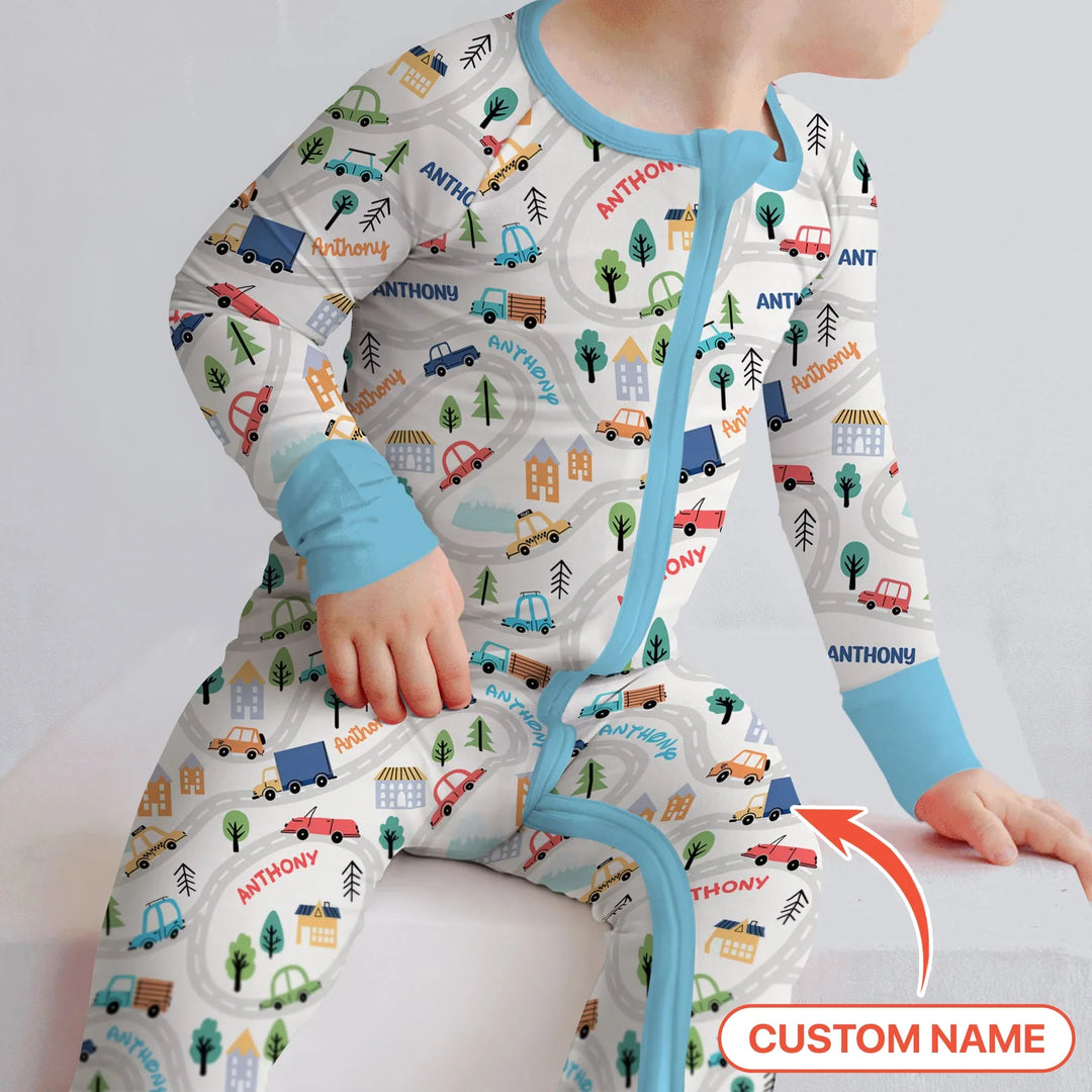 Custom Name Road Map Convertible Zippy