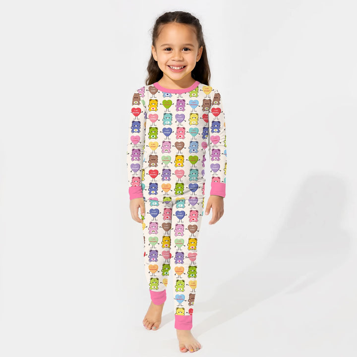 Rainbow Bears Affirmation Two Piece Long Sleeve Pajama Set