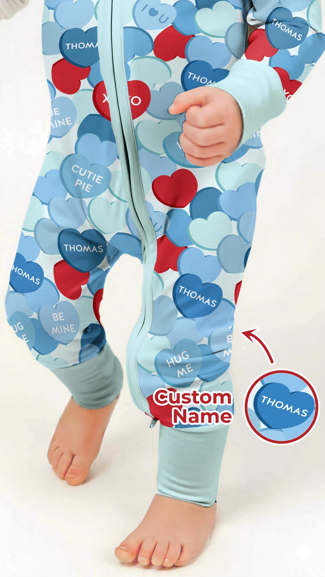 Valentine Candy Crush Family Matching Convertible Zippy