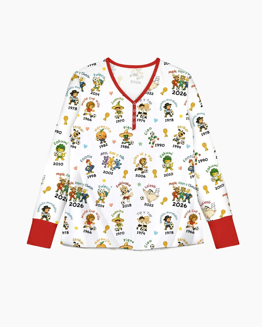 Soccer cup Mascots Bamboo Women Pajama Set