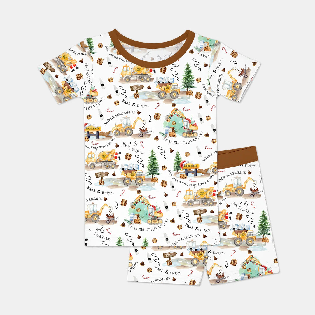 Template Zweiteiliges Pyjama-Set mit kurzen Ärmeln und Shorts