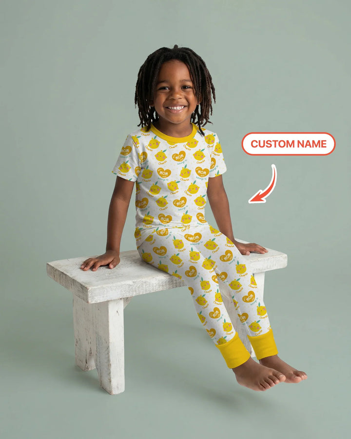 Custom Name Best Mom Ever Belongs to Bamboo Two Piece Short Sleeve Pajama Set