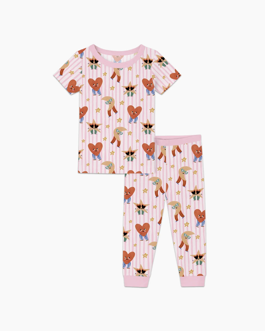 Dance More Dances Bamboo Two Piece Short Sleeve Pajama Set