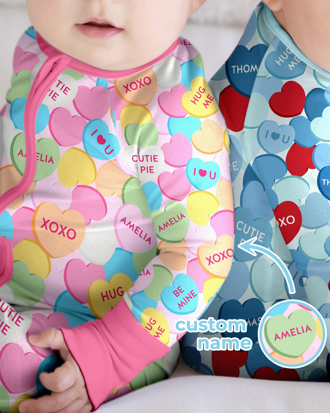 Valentine Candy Crush Family Matching Convertible Zippy