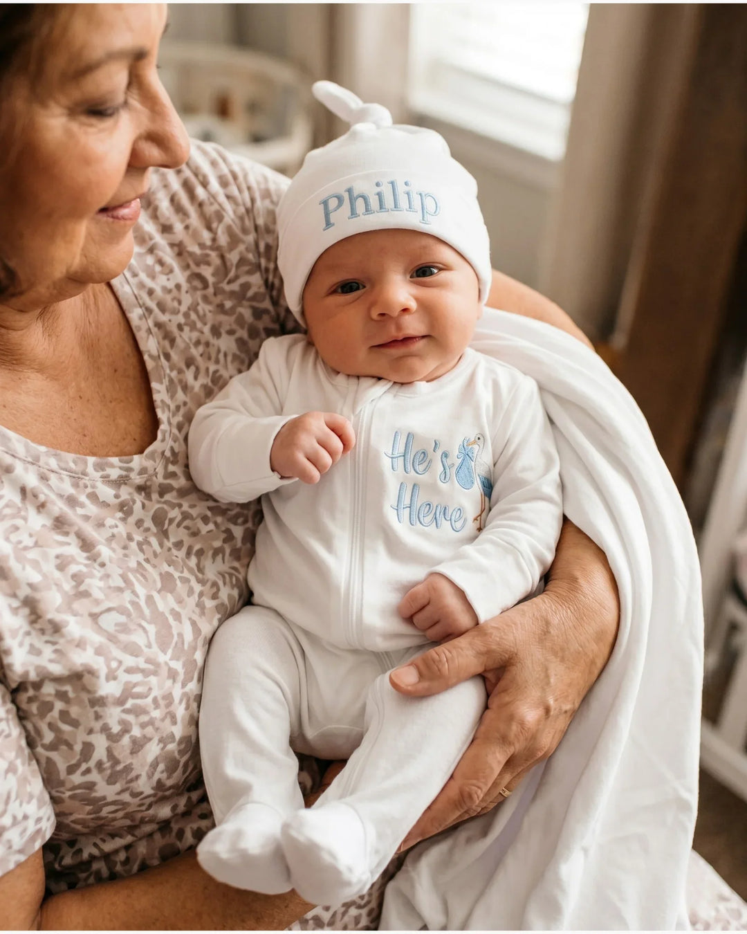 Gerippte Babykleidung mit individuellem Foto - Weich &amp; Skizzenhaft