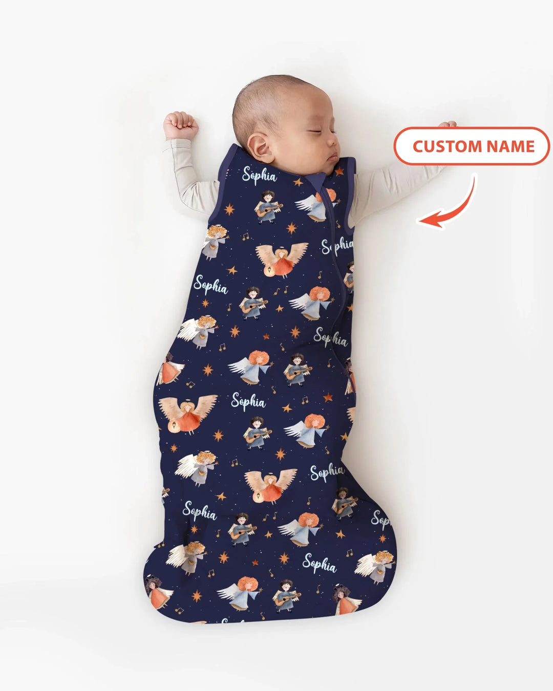Guardian Angels Custom Name Bamboo Sleep Bag