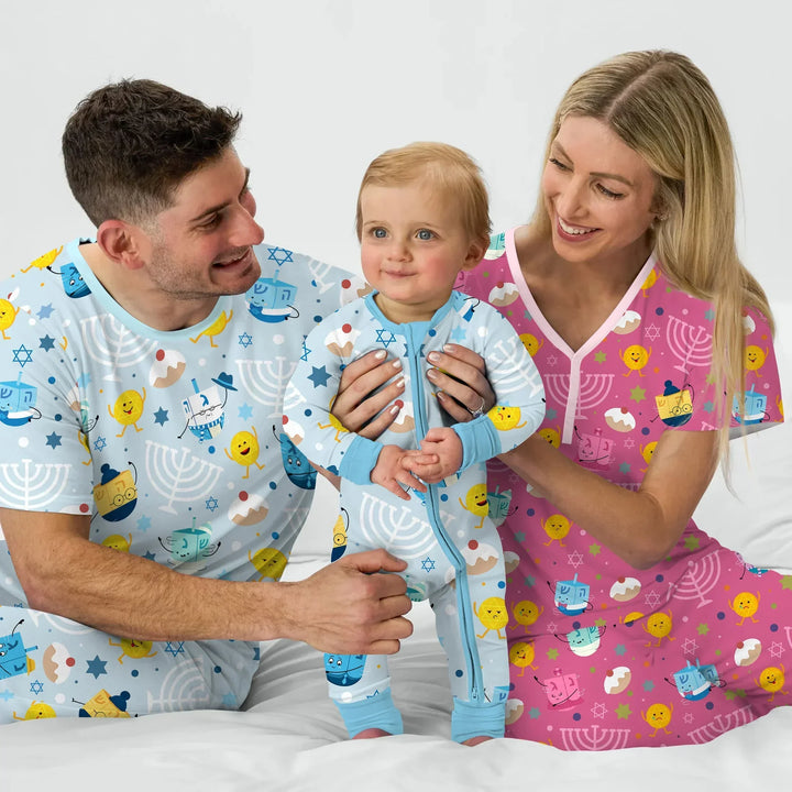 Hanukkah Little Dreidel Family Women Pajama Set