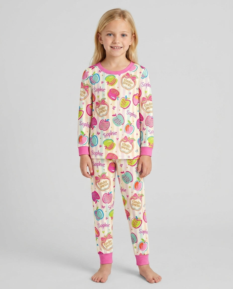 Conjunto de pijama de dos piezas de bambú con mangas largas, plantilla PERSONALIZADA