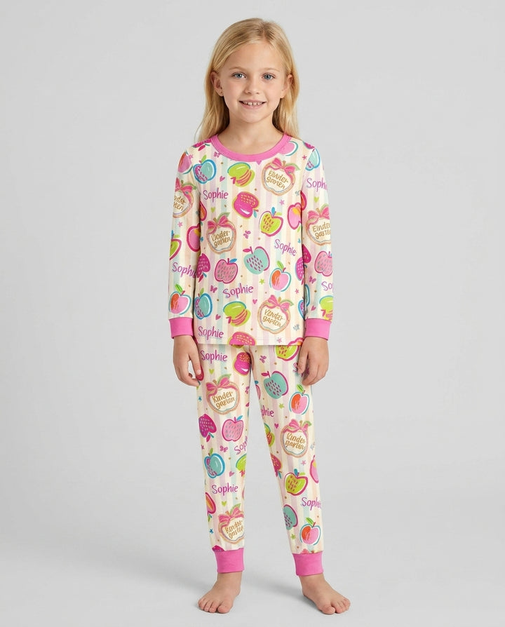 Conjunto de pijama de dos piezas de bambú con mangas largas, plantilla PERSONALIZADA