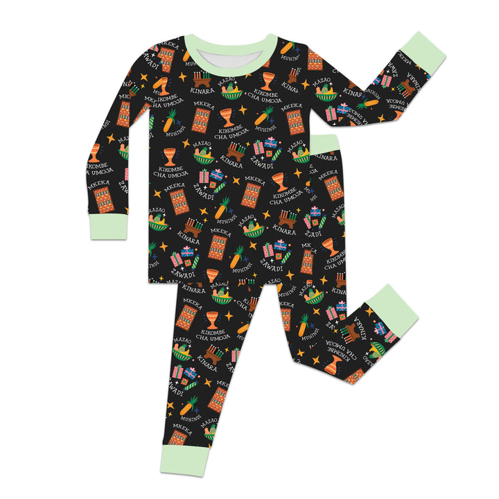 Kwanzaa Spirit Two Piece Long Sleeve Pajama Set