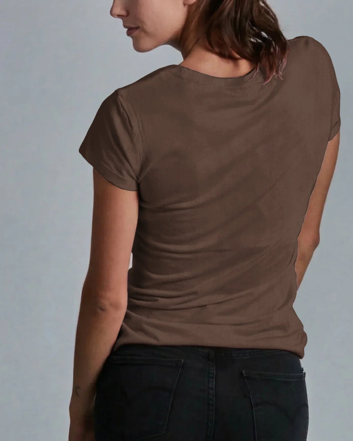Solid Color Bamboo Women T-Shirt