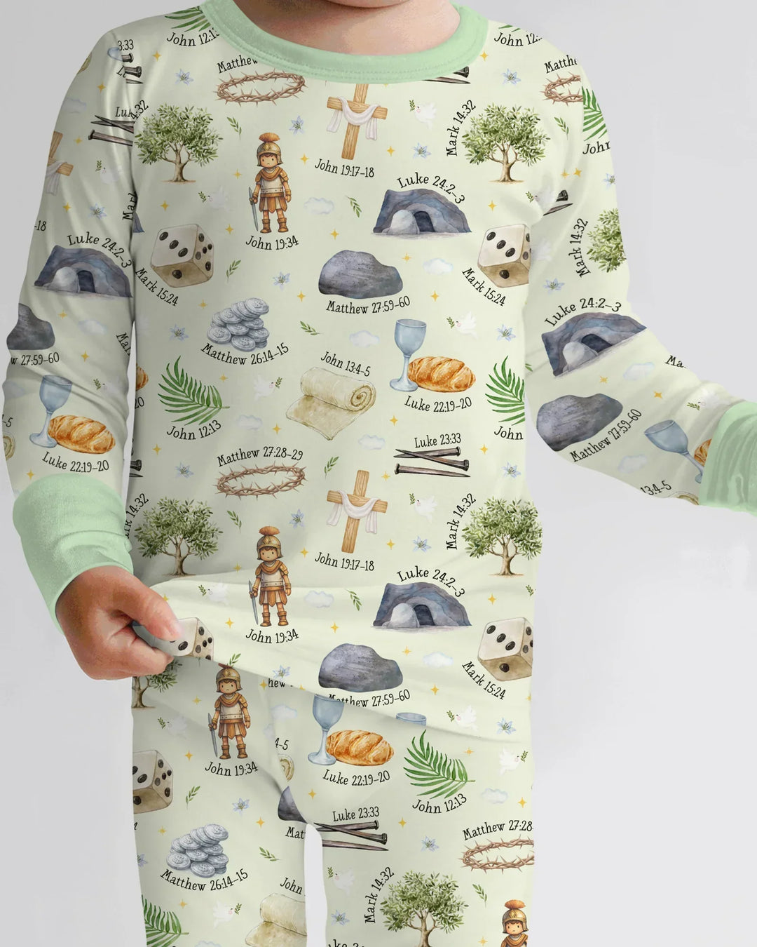 Zweiteiliges Langarm-Pyjama-Set mit Sommerfrüchten